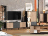 Averra Artisan Oak & Black Low Display Cabinet - Luminex FurnitureDrinks Cabinet, Living, Dining3444