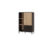 Averra Artisan Oak & Black Low Display Cabinet - Luminex FurnitureDrinks Cabinet, Living, Dining3444