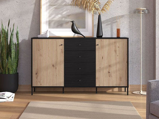 Averra Artisan Oak & Black Sideboard - Luminex FurnitureSideboard3423