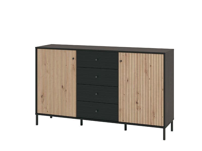 Averra Artisan Oak & Black Sideboard - Luminex FurnitureSideboard3423