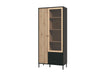 Averra Artisan Oak & Black Tall Display Cabinet - Luminex FurnitureDrinks Cabinet, Living, Dining3436