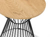 Ayla Lamp Table – Oak Effect & Black Wire Base - Luminex FurnitureLamp TableJER004