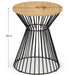 Ayla Lamp Table – Oak Effect & Black Wire Base - Luminex FurnitureLamp TableJER004