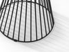 Ayla Round Wire Lamp Table - Walnut Effect & Black Wire Base - Luminex FurnitureLamp TableJER002