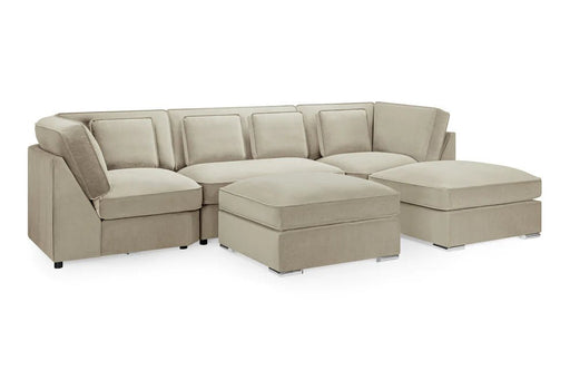 Balmoral Beige U - Shape Corner Sofa – Plush Velvet, 7 Seater - Luminex FurnitureSofasbelgravia_sofa_beige_u_shape_corner