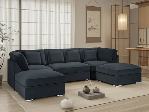Balmoral Slate U - Shape Corner Sofa – Plush Velvet, 7 Seater - Luminex FurnitureSofasbelgravia_sofa_slate_u_shape_corner