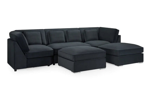 Balmoral Slate U - Shape Corner Sofa – Plush Velvet, 7 Seater - Luminex FurnitureSofasbelgravia_sofa_slate_u_shape_corner