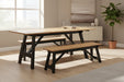 Beatrice Dining Bench Black/Oak - Luminex FurnitureBench SeatHOC003