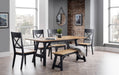 Beatrice Dining Bench Black/Oak - Luminex FurnitureBench SeatHOC003