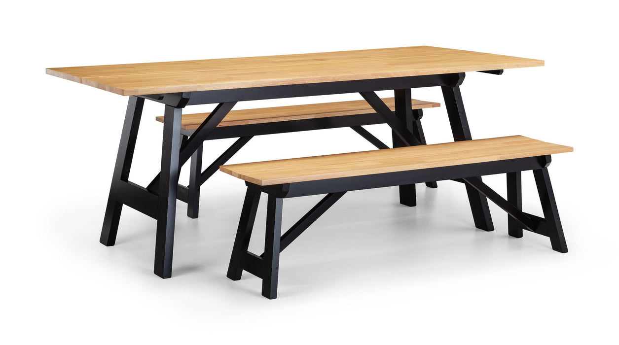 Beatrice Dining Bench Black/Oak - Luminex FurnitureBench SeatHOC003