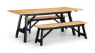 Beatrice Dining Bench Black/Oak - Luminex FurnitureBench SeatHOC003