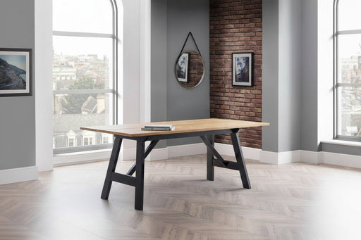 Beatrice Rectangular Dining Table Black/Oak - Luminex FurnitureDining TableHOC001