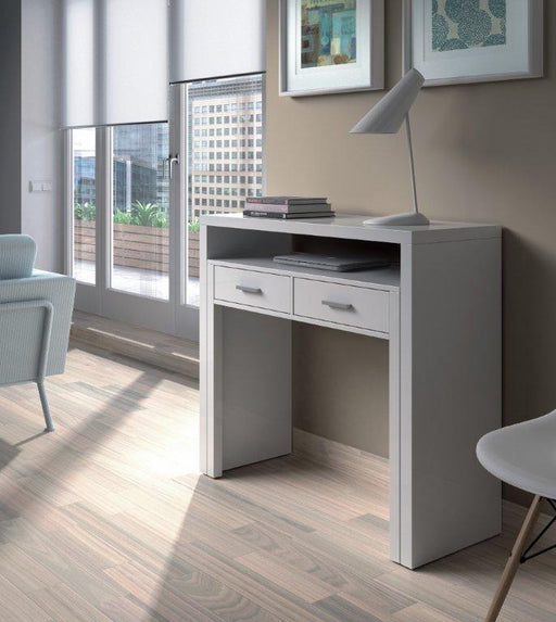Bellano Arctic White Extending Desk - Luminex FurnitureDesk2503