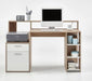 Bellano White & Oak Desk with Hutch - Luminex FurnitureDesk3080