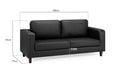 Belvedere Black 3 Seater Sofa – Modern Faux Leather - Luminex FurnitureSofasbox_sofa_black_3_seater