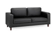 Belvedere Black 3 Seater Sofa – Modern Faux Leather - Luminex FurnitureSofasbox_sofa_black_3_seater