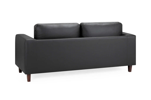Belvedere Black 3 Seater Sofa – Modern Faux Leather - Luminex FurnitureSofasbox_sofa_black_3_seater