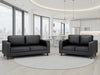 Belvedere Black 3+2 Sofa Set – Modern Faux Leather - Luminex FurnitureSofasbox_sofa_black_3_2_set