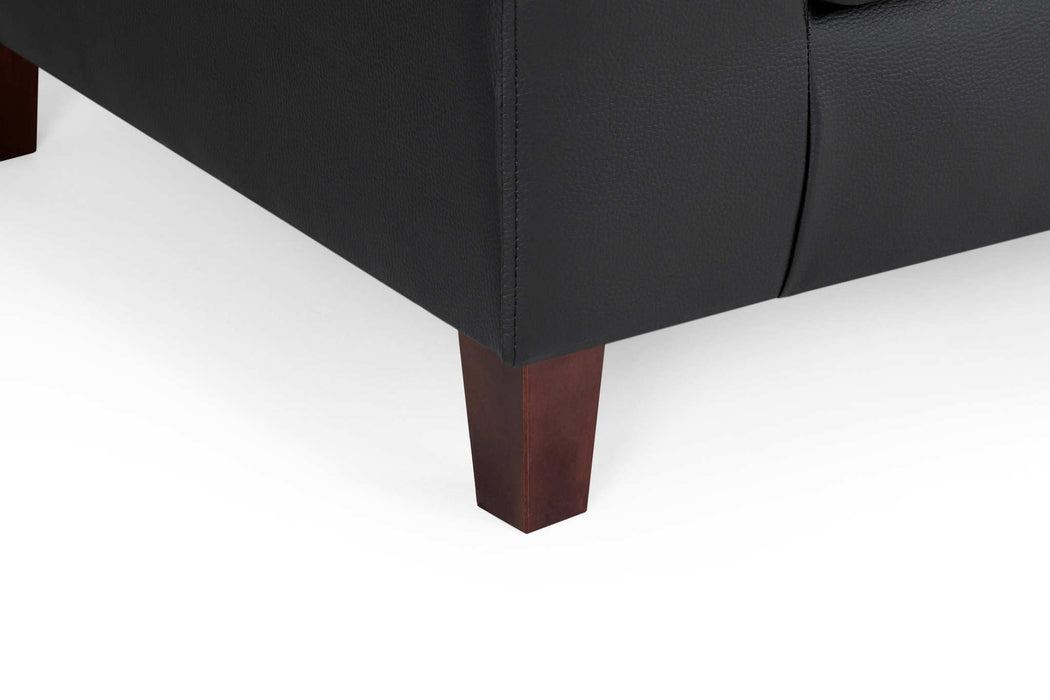 Belvedere Black 3+2 Sofa Set – Modern Faux Leather - Luminex FurnitureSofasbox_sofa_black_3_2_set