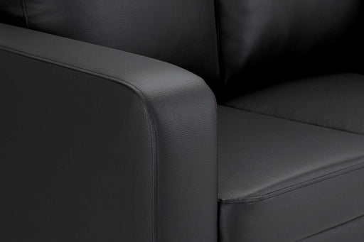 Belvedere Black 3+2 Sofa Set – Modern Faux Leather - Luminex FurnitureSofasbox_sofa_black_3_2_set