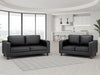 Belvedere Black 3+2 Sofa Set – Modern Faux Leather - Luminex FurnitureSofasbox_sofa_black_3_2_set