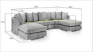 Benedict Scatterback Sofa – Platinum U - Shape Corner | 7 Seater - Luminex FurnitureSofasbishop_sofa_platinum_u_shape_corner