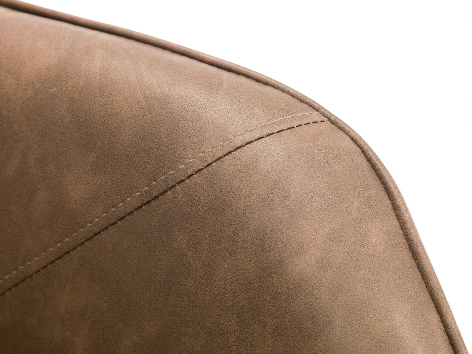 Bexley Brown Faux Leather Swivel Chair - Luminex FurnitureOccasional ChairsBOW201