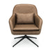 Bexley Brown Faux Leather Swivel Chair - Luminex FurnitureOccasional ChairsBOW201