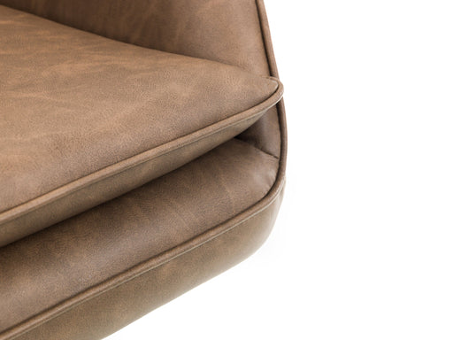 Bexley Brown Faux Leather Swivel Chair - Luminex FurnitureOccasional ChairsBOW201