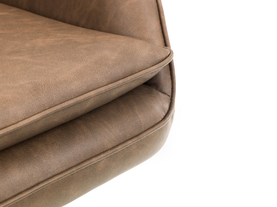 Bexley Brown Faux Leather Swivel Chair - Luminex FurnitureOccasional ChairsBOW201