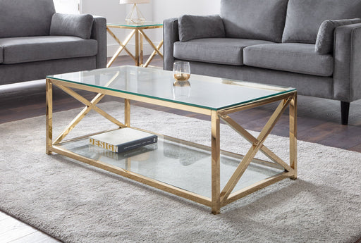 Bianca Coffee Table in Gold or Silver - Luminex FurnitureCoffee TableMIA102