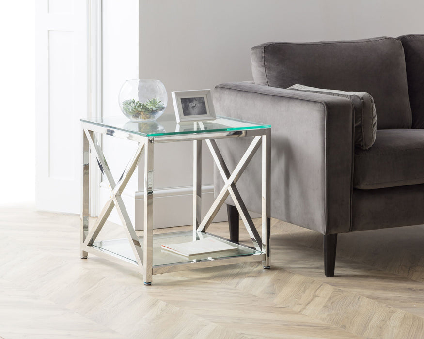 Bianca Lamp Table - Silver - Luminex FurnitureLamp TableMIA103