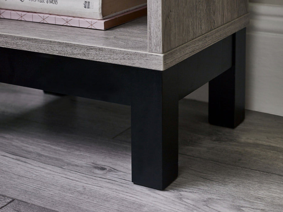 Blake 1 Drawer Bedside in Grey Oak and Black - Luminex FurnitureBedside TableBAL101