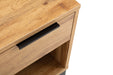 Blake 1 Drawer Bedside in Oak and Black - Luminex FurnitureBedside TableBAL201