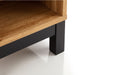 Blake 1 Drawer Bedside in Oak and Black - Luminex FurnitureBedside TableBAL201