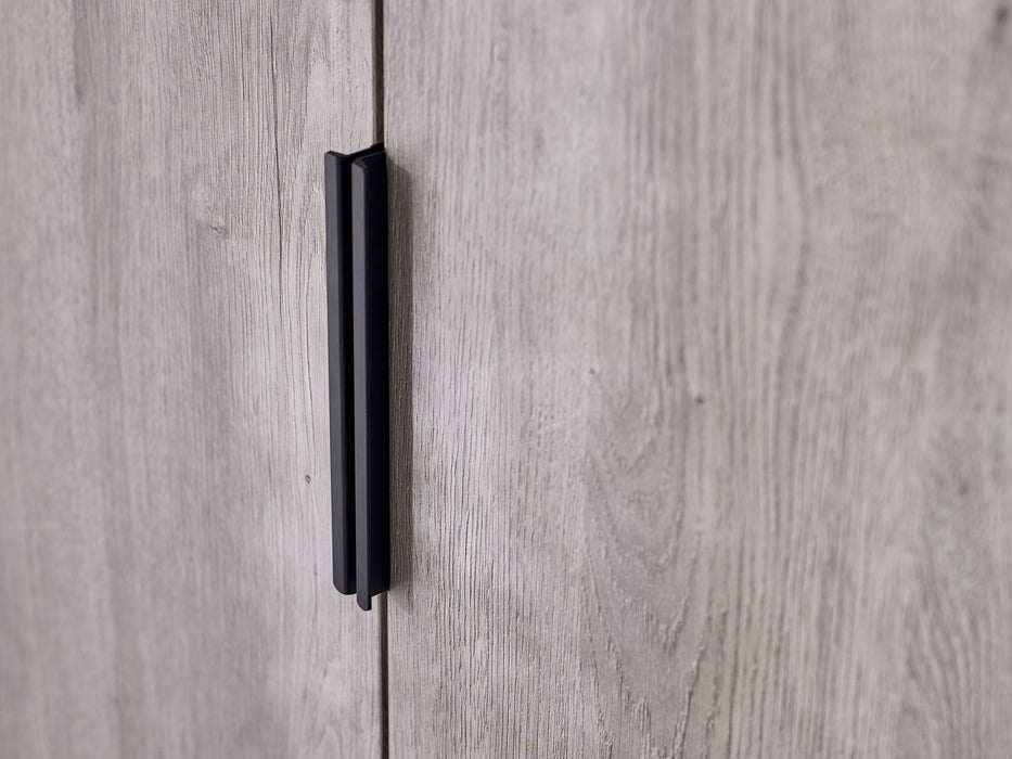 Blake 2 Door 1 Drawer Wardrobe - Grey Oak - Luminex FurnitureWardrobeBAL106