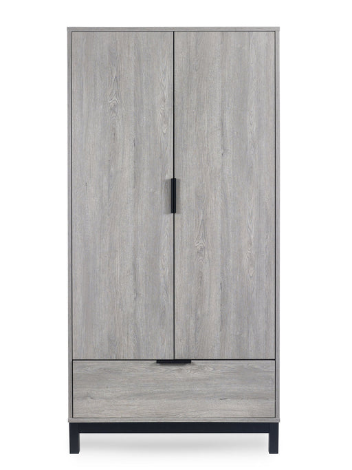 Blake 2 Door 1 Drawer Wardrobe - Grey Oak - Luminex FurnitureWardrobeBAL106
