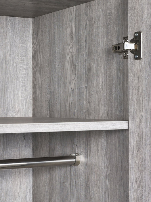 Blake 2 Door 1 Drawer Wardrobe - Grey Oak - Luminex FurnitureWardrobeBAL106