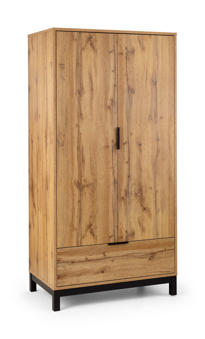 Blake 2 Door 1 Drawer Wardrobe - Light Oak - Luminex FurnitureWardrobeBAL206