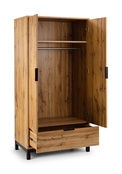 Blake 2 Door 1 Drawer Wardrobe - Light Oak - Luminex FurnitureWardrobeBAL206