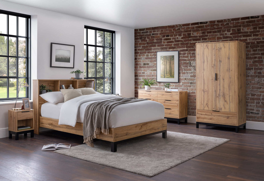 Blake 2 Door 1 Drawer Wardrobe - Light Oak - Luminex FurnitureWardrobeBAL206