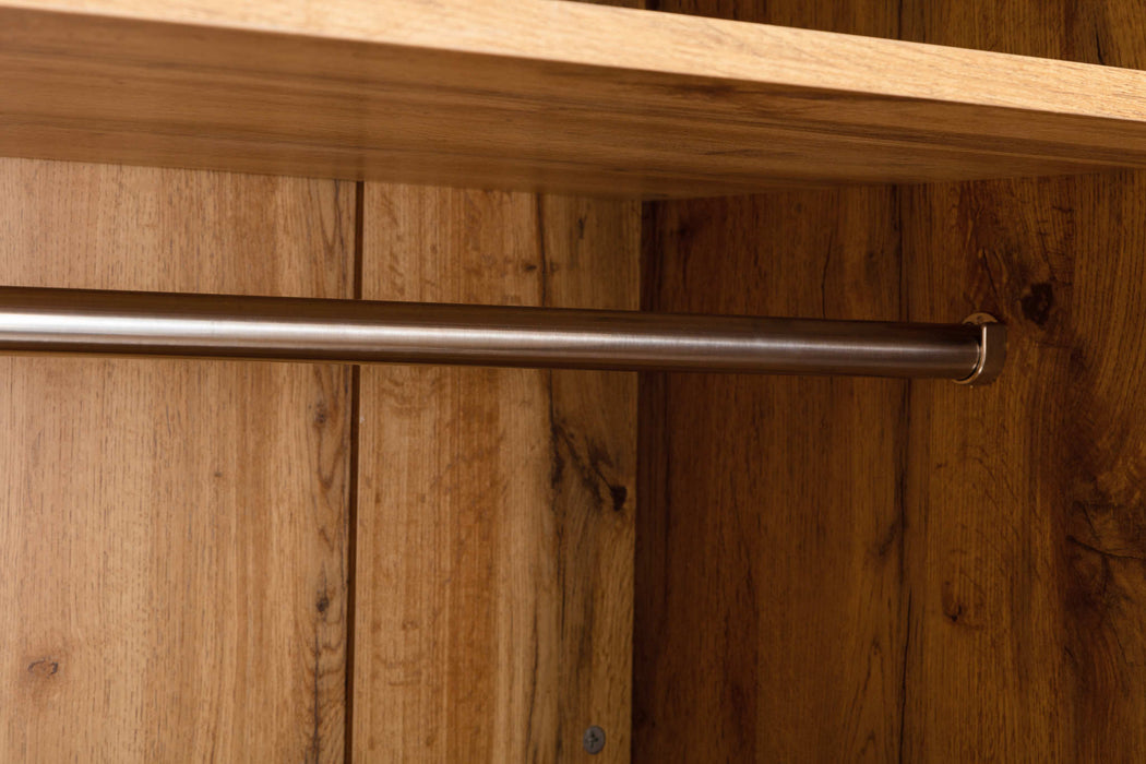 Blake 2 Door 1 Drawer Wardrobe - Light Oak - Luminex FurnitureWardrobeBAL206