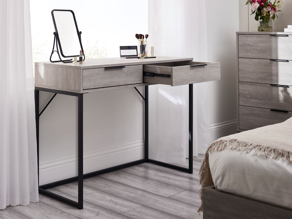 Blake 2 Drawer Dressing Table/Desk - Grey Oak - Luminex FurnitureDressing TableBAL105