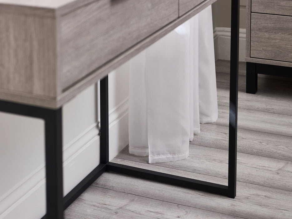 Blake 2 Drawer Dressing Table/Desk - Grey Oak - Luminex FurnitureDressing TableBAL105