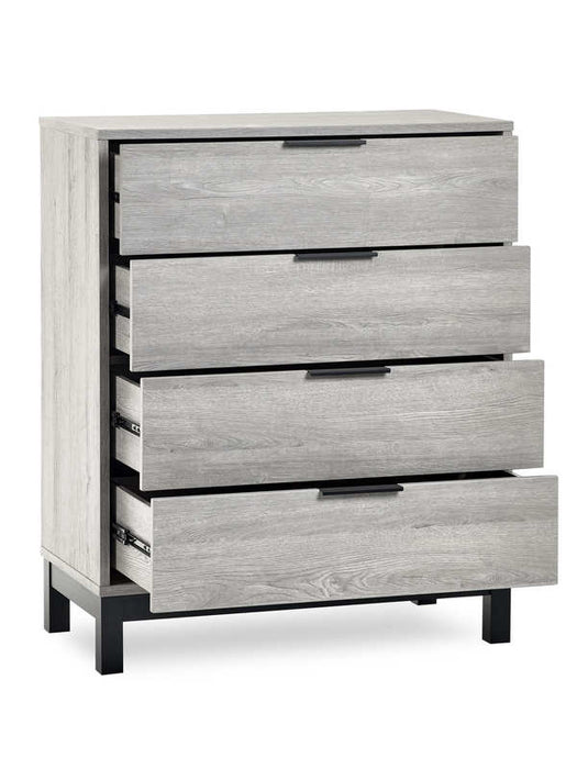 Blake 4 Drawer Chest – Grey Oak - Luminex FurnitureChest of drawersBAL103