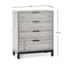 Blake 4 Drawer Chest – Grey Oak - Luminex FurnitureChest of drawersBAL103
