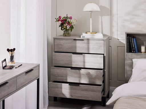 Blake 4 Drawer Chest – Grey Oak - Luminex FurnitureChest of drawersBAL103