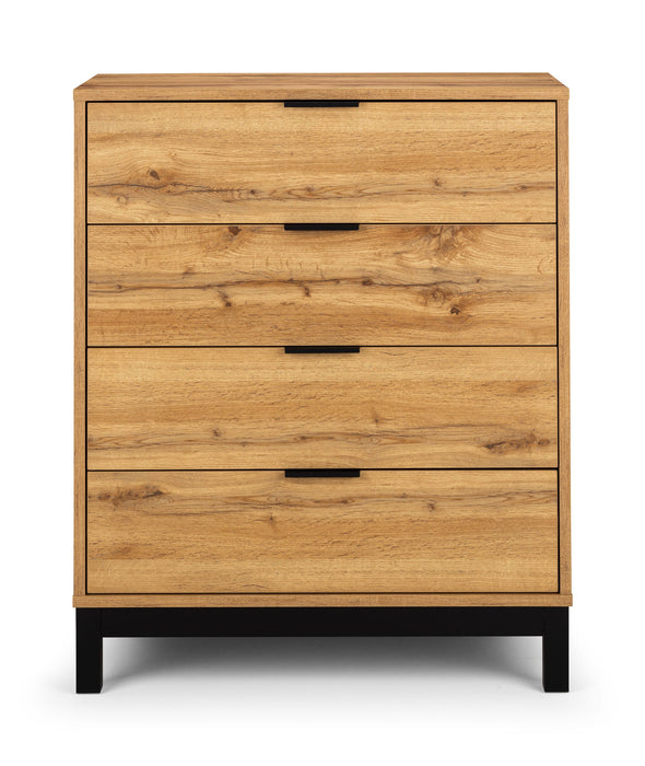 Blake 4 Drawer Chest – Oak - Luminex FurnitureChest of drawersBAL203