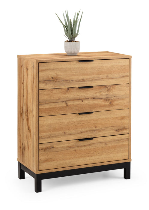 Blake 4 Drawer Chest – Oak - Luminex FurnitureChest of drawersBAL203