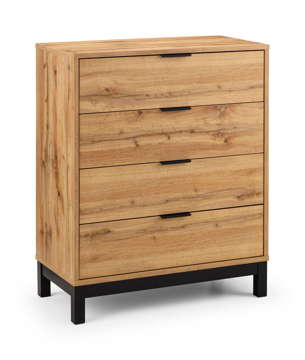 Blake 4 Drawer Chest – Oak - Luminex FurnitureChest of drawersBAL203